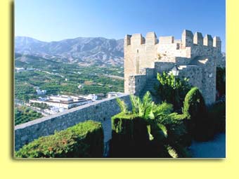 Salobrena - View from the Castle into the green Valley